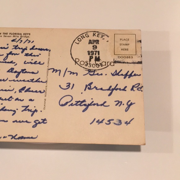 Vintage Florida Keys Postcard Postmarked 1971 - Pigeon Key - Picture 4 of 12